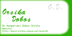 orsika dobos business card